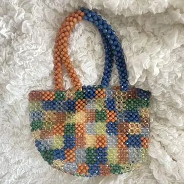 ZARA 비즈 미니 버킷 미니 토트 백