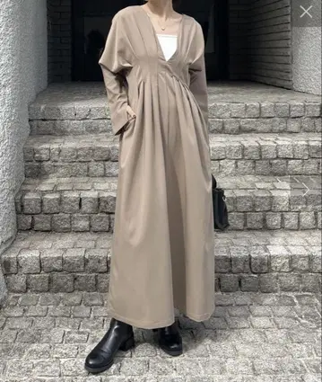 V넥 롱 원피스 PS