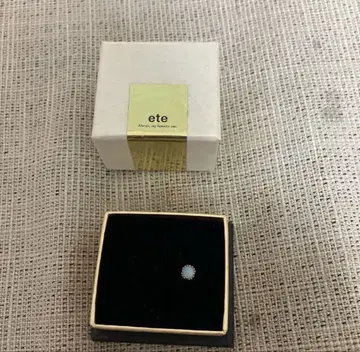 ete 오팔 골드 한쪽 귀걸이
