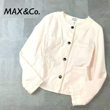 MAX&Co. 코튼 노카라 자켓 라이트 핑크