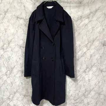10559 CAUJARD 롱 코트 울 혼방 네이비 오피스 캐주얼