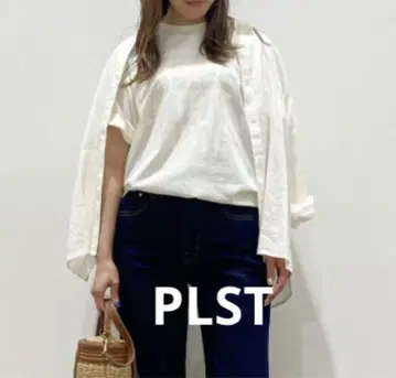 플라스테 린넨 오버 셔츠 화이트 겉옷