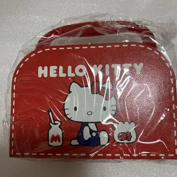 헬로키티 딸기신문 한정판 초레어 레트로 백 가마구치 지갑 키티