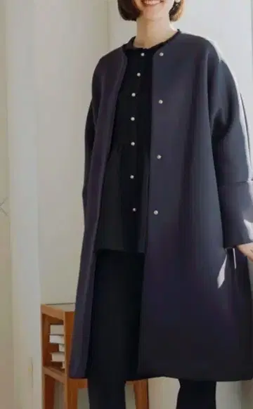 미사용 새상품 택 SONO 노카라 마쉬멜로우 플레어 코트 스트레치