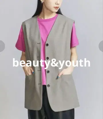 beauty&youth 노카라 트위드 베스트 사이즈 S