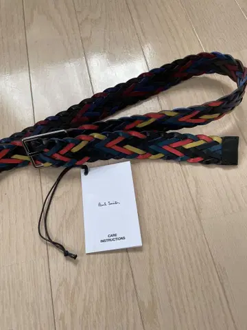 새상품급 Paul Smith 폴스미스 가죽 멀티 컬러 메쉬 벨트