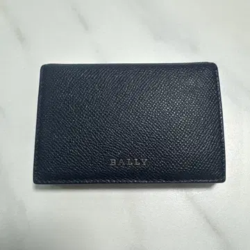 BALLY 네이비 가죽 명함지갑