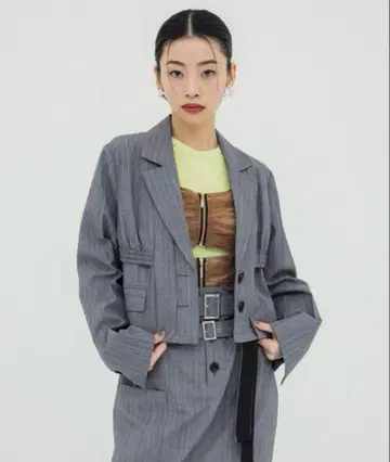 유나이티드 도쿄 자켓 그라시아 개더 숏 자켓