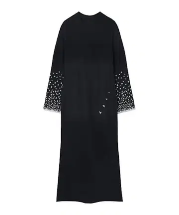 Crane Pattern Jacquard Knitted Dress