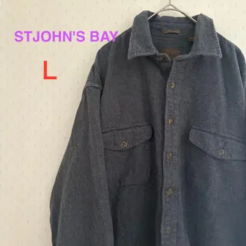 구제 의류 캐주얼 STJOHN'S BAY 긴팔 셔츠 L 다크 그레이