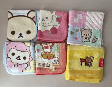 리락쿠마 손수건 6개 세트