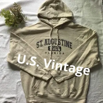 U.S. Vintage ST. AUGUSTINE 후드티 L 베이지