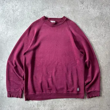 90s 디스커스 애슬레틱 무지 맨투맨 USA제 L 버건디