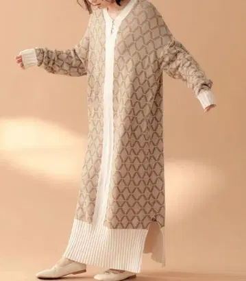 미사용 bab bou jeloud 자카드 니트 원피스 프리