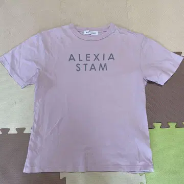 ALEXIA STAM 핑크 로고 T셔츠