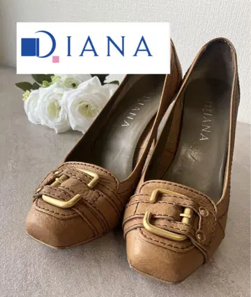 DIANA 브라운 하이힐 펌프스 23.5