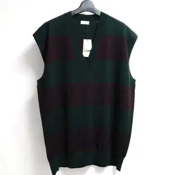 XL 새상품 드리스반노튼 MUSA 울 베스트 그린 패턴