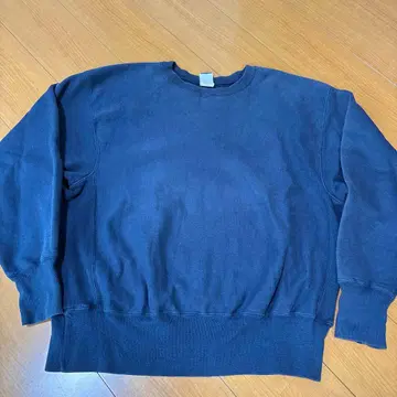 챔피온 90년대 파랑 택 리버스 위브 L 네이비