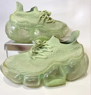 그라운즈 grounds MOOPIE 스니커즈 24cm 그린 더스트백 포함