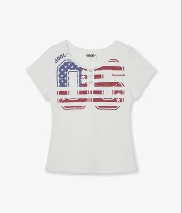 aeae USA BANNER HENLY NECK TEE