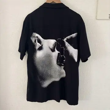 HUF 반팔 볼링 셔츠 블랙 그래픽 아이묭