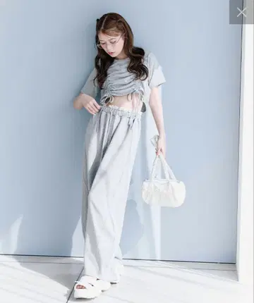 OLIVE des OLIVE 배럴 레그 스웨트 팬츠