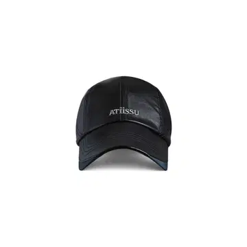 ATTIISSU 블랙 가죽 야구 모자