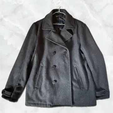 AMERICAN EAGLE 다크 그레이 피 코트 L 사이즈