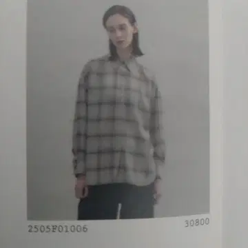 FLORNT 체크 무늬 긴팔 셔츠 사이즈 00