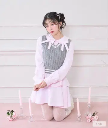 Honey Cinnamon 허니시나몬 베스트 세트 셔츠 원피스