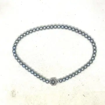 펄 목걸이 블루 실버 각인 7~7.5mm