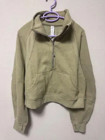 lululemon Scuba 오버 사이즈 퍼널 넥 하프 지퍼