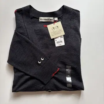 [새상품] 유니클로 ANYA HINDMARCH 가디건 M 다크 그레이