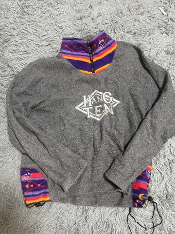 HANG TEN 하프 지퍼 트레이닝복 그레이