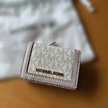 MICHAEL KORS 3단 폴더형 지갑 화이트/핑크