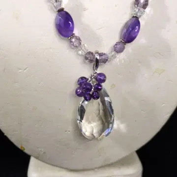 자수정 & 결정 크리스탈 목걸이