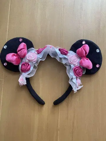 Disney 미니 장미 프릴 리본 머리띠