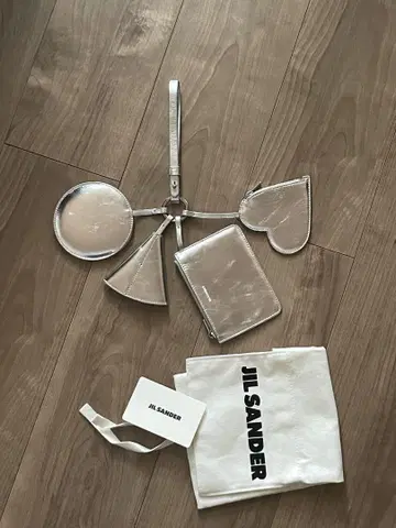JIL SANDER 실버 멀티 파우치 참