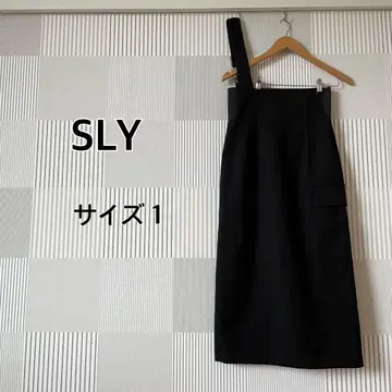 [ SLY ] 새상품급 원숄더 스커트 내로우 슬릿 슬릿 블랙 M