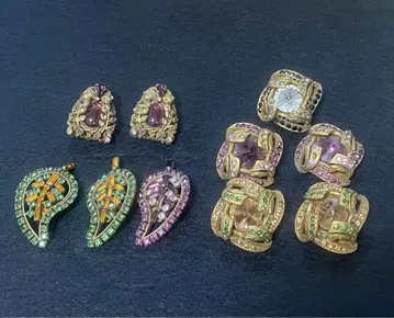 앤티크 귀찌 묶음 판매 레트로 비즈 정팔각인