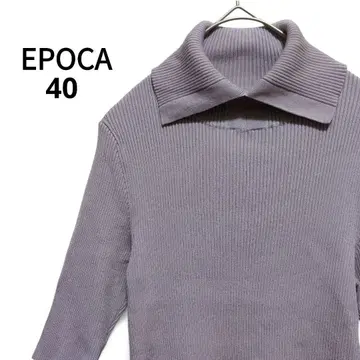 EPOCA 에포카 리브 편직 상의 큐프라 혼방 온워드 카시야마 40