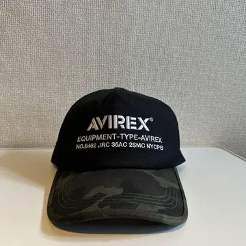 AVIREX 메쉬 백 캡 블랙 카모플라쥬
