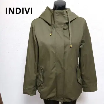INDIVI 인디비 올리브 그린 라이너 자켓 05