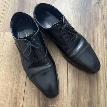 KENFORD 블랙 가죽 드레스 슈즈