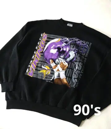 90년대 NFL 바이킹스 USA제 맨투맨 트레이닝복