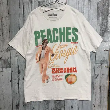 공식 Justin Bieber 저스틴 비버 peaches 티셔츠
