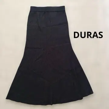 DURAS 리브 니트 머메이드 스커트
