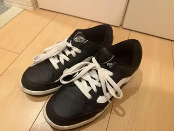 VANS 블랙 스니커즈 로즈 패턴