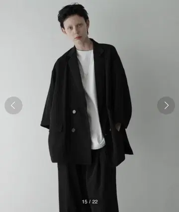 remer/더블 테일러드 자켓 (half sleeve)