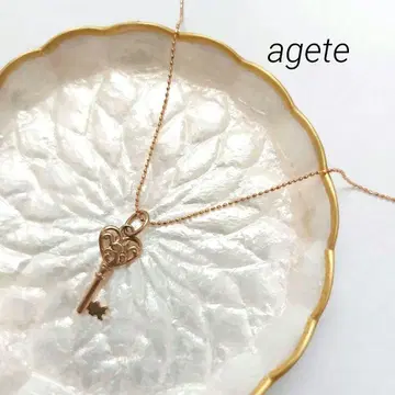 agate/아가트 목걸이 참 탑 K10 열쇠 모티브